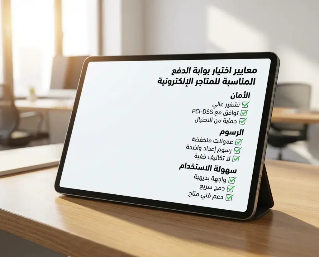 معايير اختيار بوابة الدفع المناسبة للمتاجر الإلكترونية معايير اختيار بوابة الدفع المناسبة للمتاجر الإلكترونية