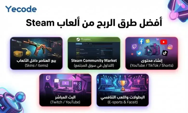 أفضل طرق الربح من ألعاب Steam -الربح من بث ألعاب Steam