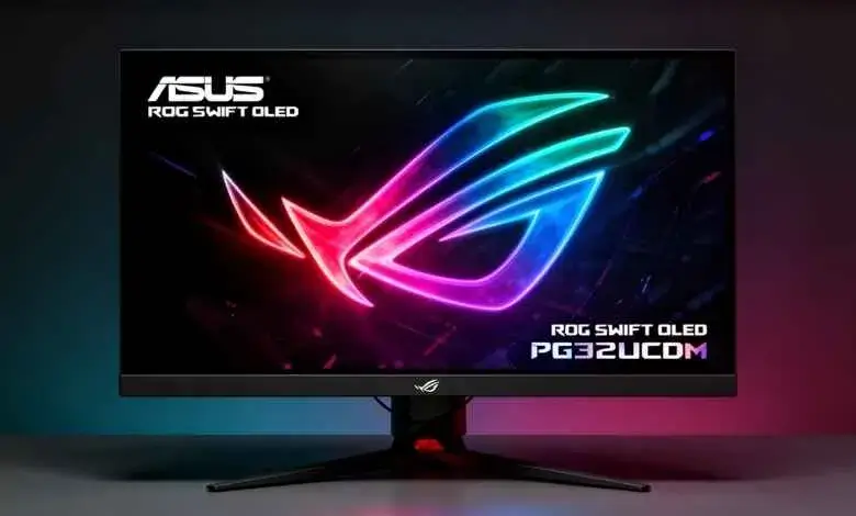 أفضل شاشات الألعاب 2026 ASUS ROG Swift OLED PG32UCDM 4K 240Hz أفضل شاشات الألعاب 2026 ASUS ROG Swift OLED PG32UCDM 4K 240Hz