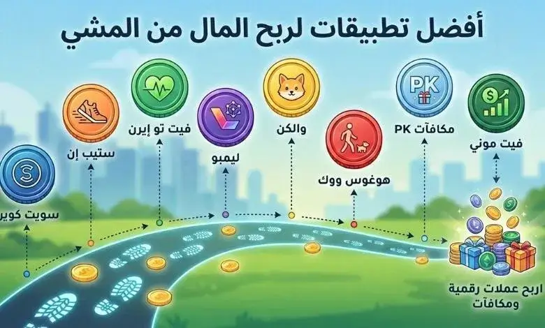تطبيقات ربح المال من المشي - ربح المال من المشي